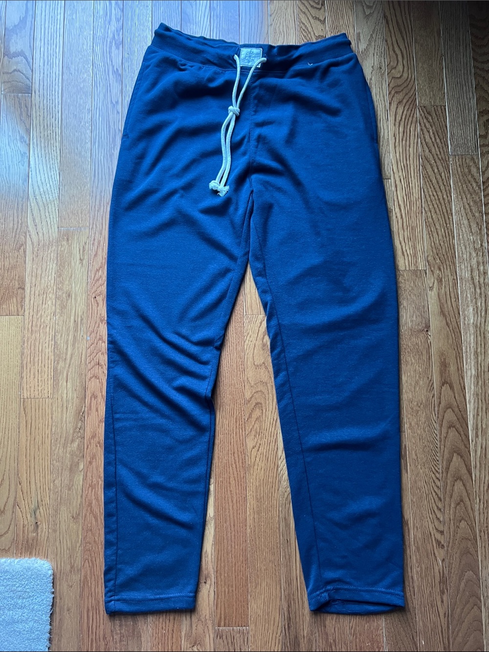 Lucky Brand Men's Navy Drawstring Joggers with Contrast Cord